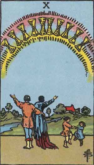 Ten of Cups tarot card from the Path of Light deck