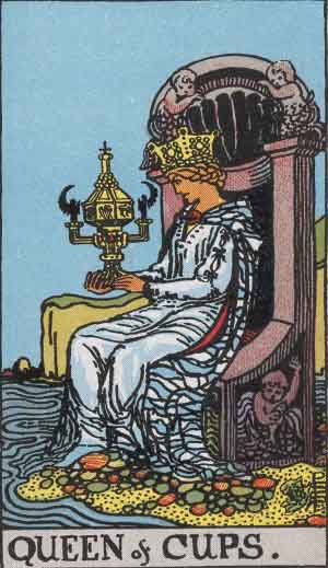 Queen of Cups tarot card from the Path of Light deck
