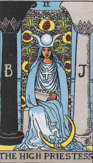 The High Priestess tarot card from the Path of Light deck