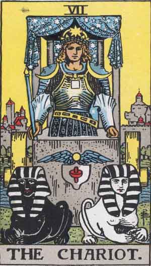 The Chariot tarot card from the Path of Light deck
