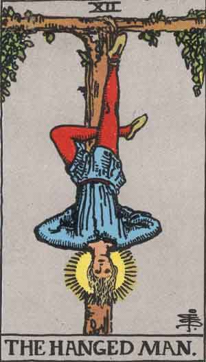 The Hanged Man tarot card from the Path of Light deck