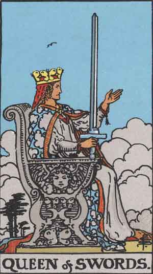 Queen of Swords tarot card from the Path of Light deck
