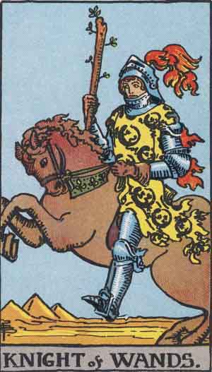 Knight of Wands tarot card from the Path of Light deck