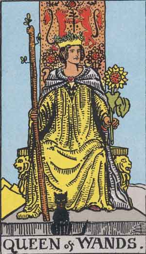 Queen of Wands tarot card from the Path of Light deck